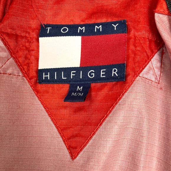 VTG Tommy Hilfiger Red Logo Windbreaker Sz M - Picture 6 of 11